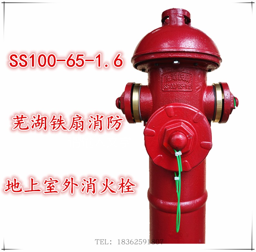 芜湖铁扇消防栓SS100/65-1.6