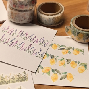 [现货]Mindwave手帐胶带和纸胶带植物系柠檬草莓薰衣草手帐素材