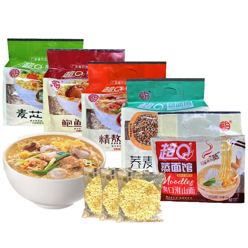 裕昌超q蒸面720g袋装大骨鸡汤淮山荞麦麦芯面非油炸方便面食品