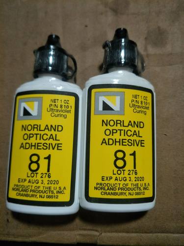 原装美国进口紫外线UV光敏固化胶水noa81 紫外光学胶NOA81