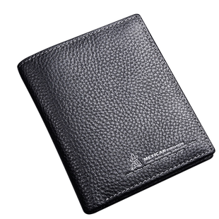 稻草人男士真皮钱包短款青年头层牛皮学生超薄钱夹2025新款正品