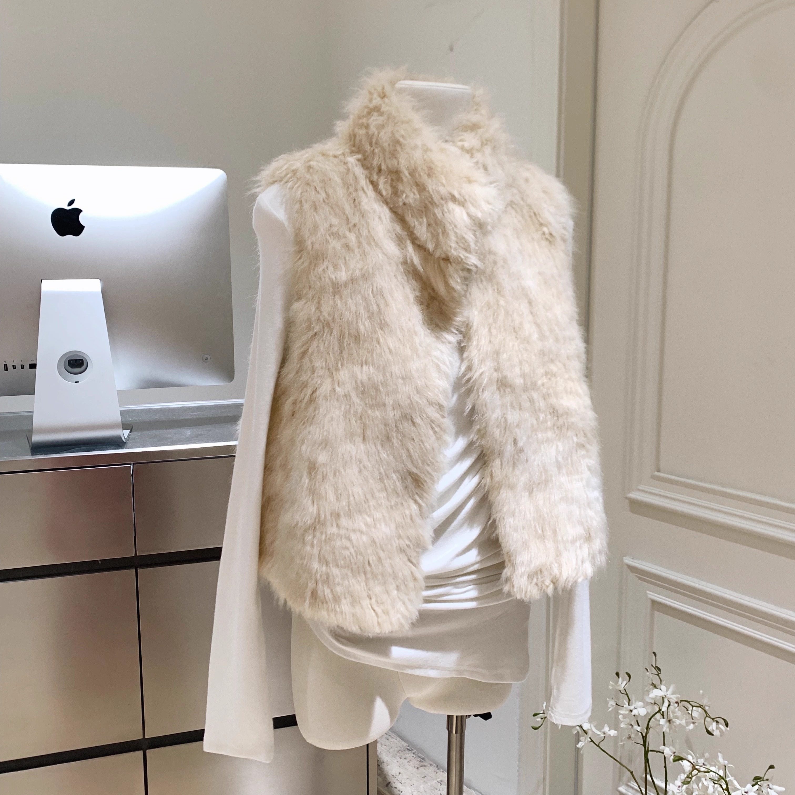 富家乖乖女皮毛一体毛毛马甲背心女仿皮草无袖毛毛外套,女装/女士精品,马夹,淘宝优惠券,粉丝福利购,淘宝优惠卷