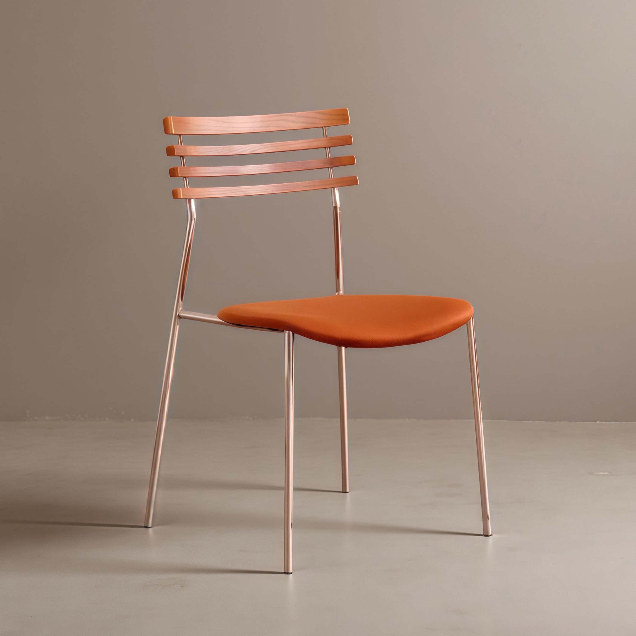 设计师中古餐椅实木靠背餐桌椅极简凳子侘寂风法式复古咖啡厅椅子