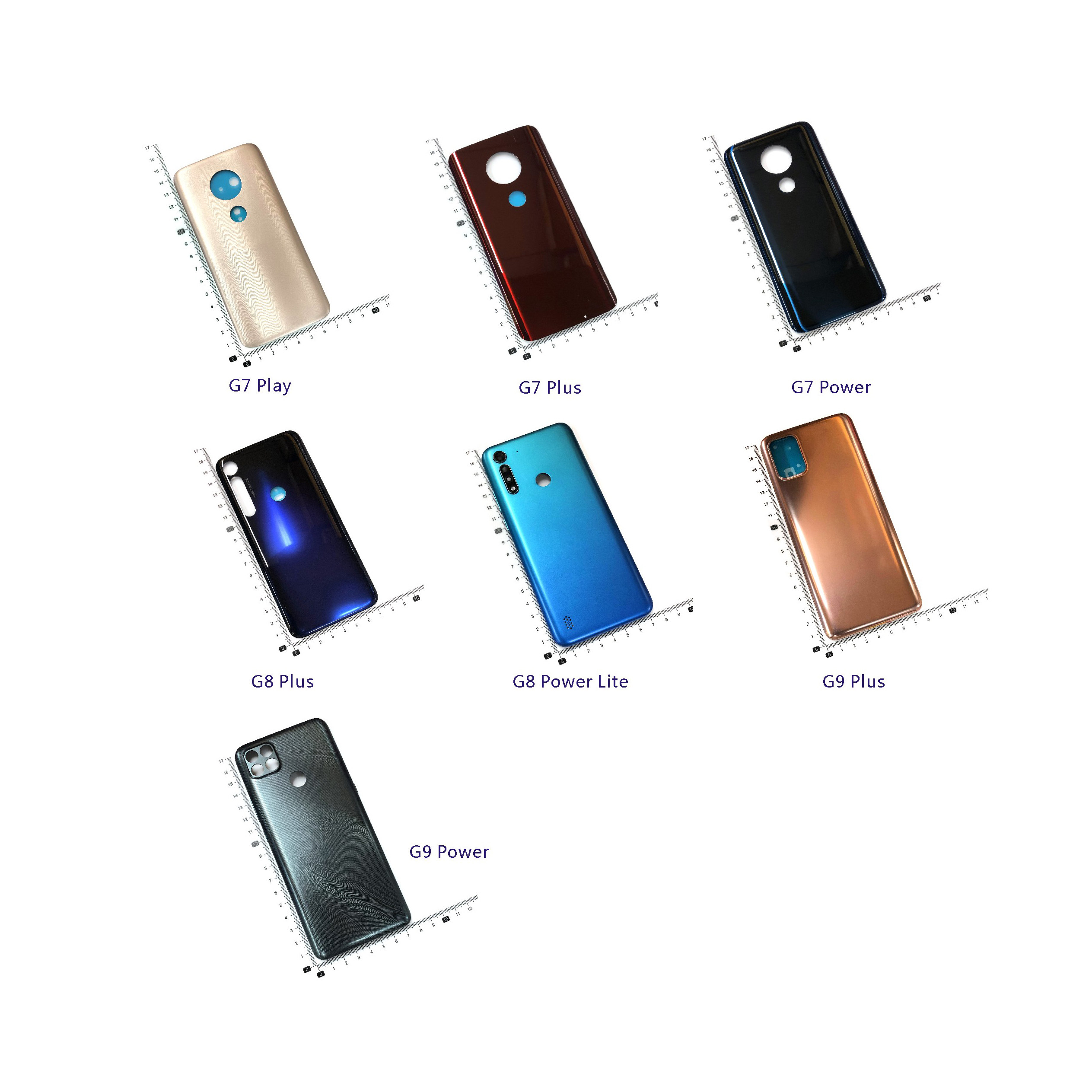 适用摩托罗拉moto g7 g8 g9 play plus power后盖外壳 后壳电池壳