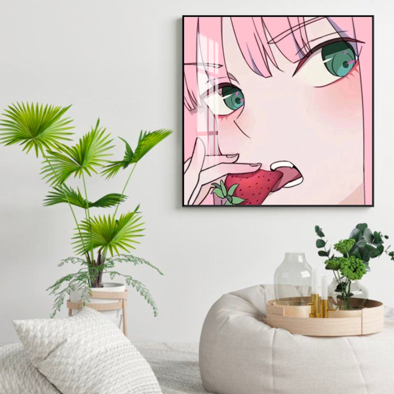 现代简约动漫装饰画DARLING inthe FRANXX二次元卡通卧室床头挂画图片