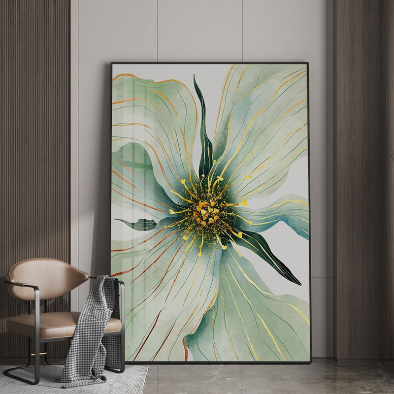 入户玄关装饰画2022新款挂画客厅餐厅卧室花卉壁画会所美容院墙画图片