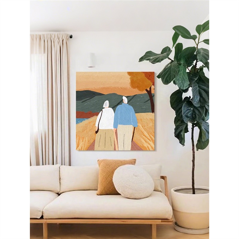 【携手一生】客厅装饰画小众艺术抽象餐厅挂画温馨感家庭卧室壁画图片