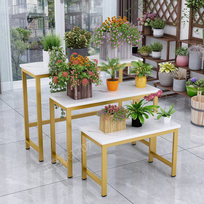 单张40宽铁艺高低桌流水台手捧花束花店花架小桌子落地橱窗展台架,鲜花速递/花卉仿真/绿植园艺,花架,淘宝优惠券,粉丝福利购,淘宝优惠卷