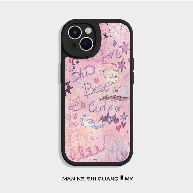 Y2K涂鸦适用iPhone17promax手机壳苹果15小米16华为mate70硅胶壳vivox200opporeno13新款p80荣耀300红米k80