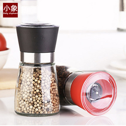 研磨器黑胡椒手动研磨瓶花椒粒孜然磨碎器胡椒研磨器家用海盐磨粉