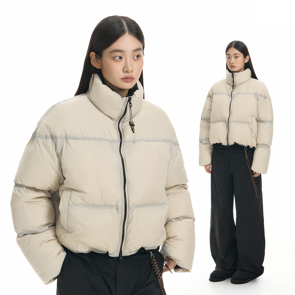 TGNS短款立领泡芙羽绒服保暖外套