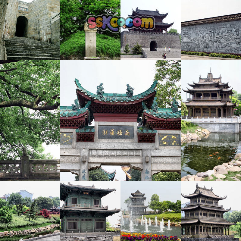 高清jpg素材湖南岳阳楼风景图片洞庭湖大桥汴河街 知名景点摄影照