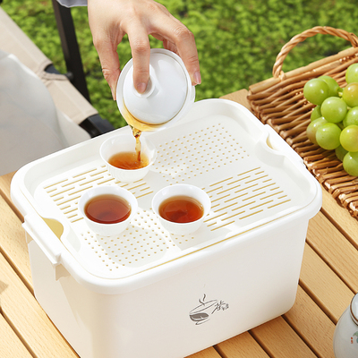 茶具收纳盒透明盖防尘户外功夫茶