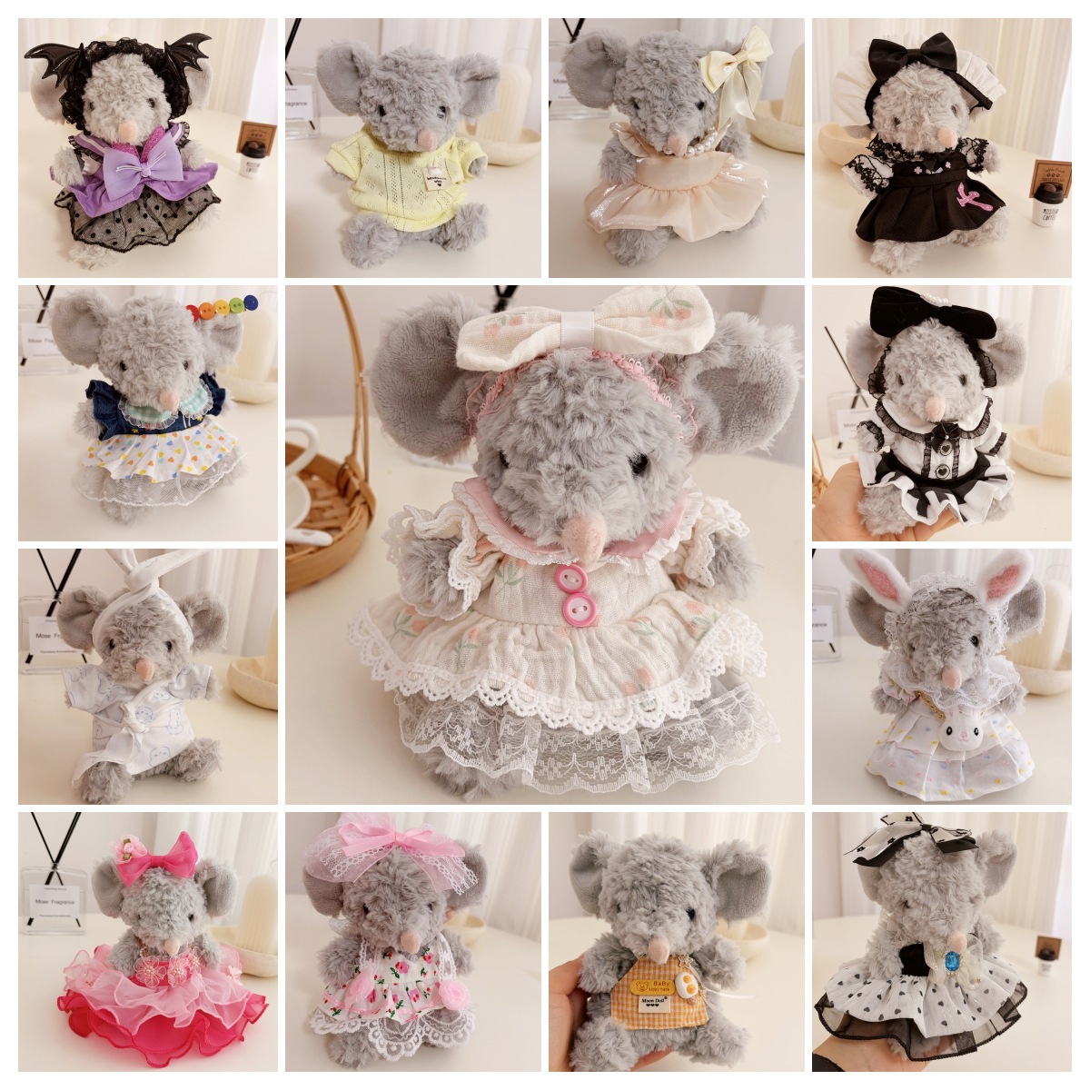 仅衣服】jellycat甜美小鼠衣服15厘米美味鼠料理鼠王裙子裤套装