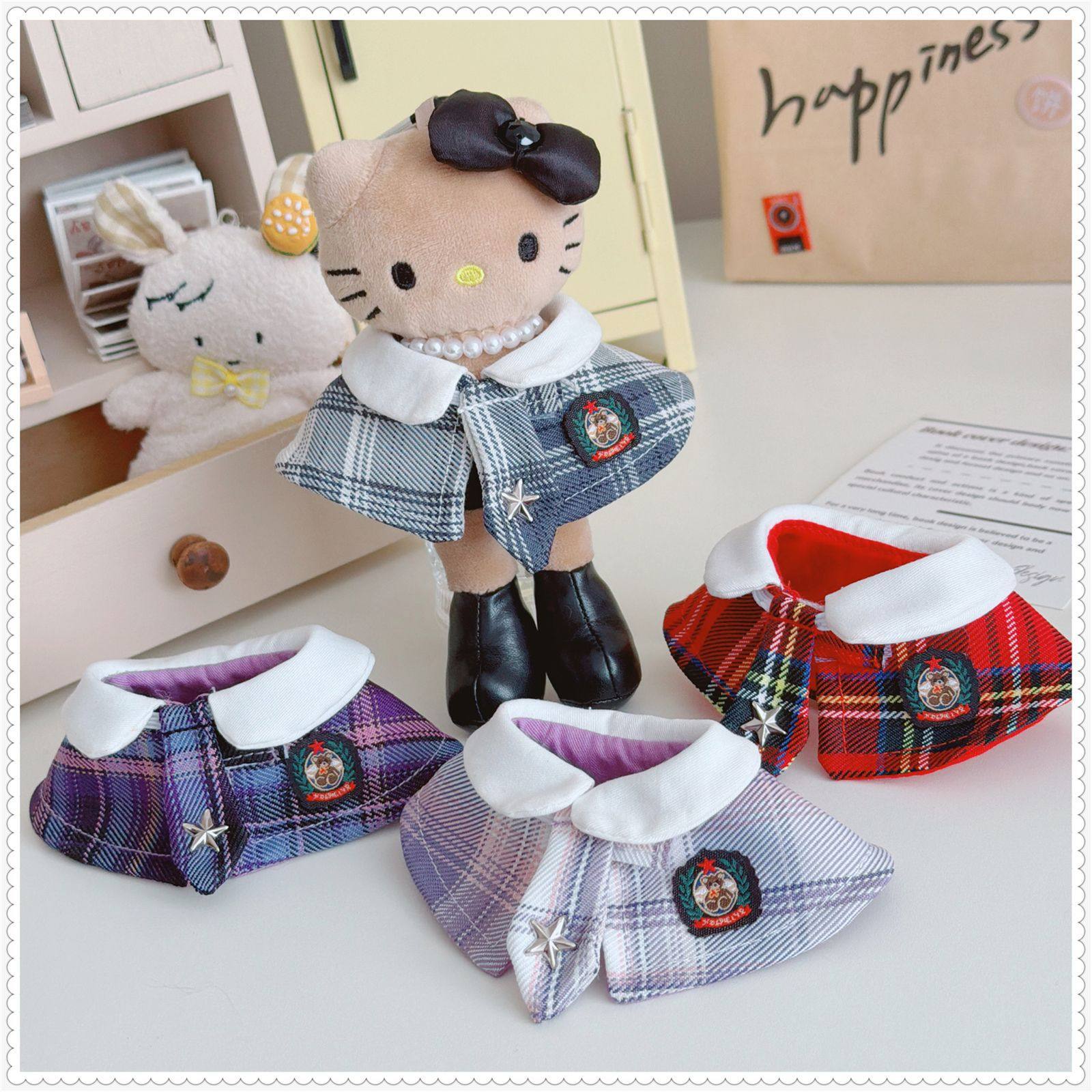 【仅娃衣】娃娃毛线可爱适配长腿KT玩偶公仔格纹披肩制服领带斗篷,模玩/动漫/周边/娃圈三坑/桌游,棉花娃娃/毛绒玩具娃衣,淘宝优惠券,粉丝福利购,淘宝优惠卷