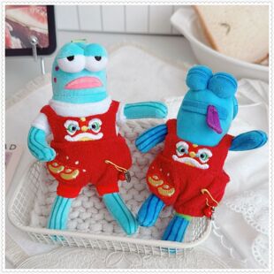 仅售衣服】比奇堡的居民娃衣服打工鱼娃衣酷酷鱼娃衣新年醒狮裤