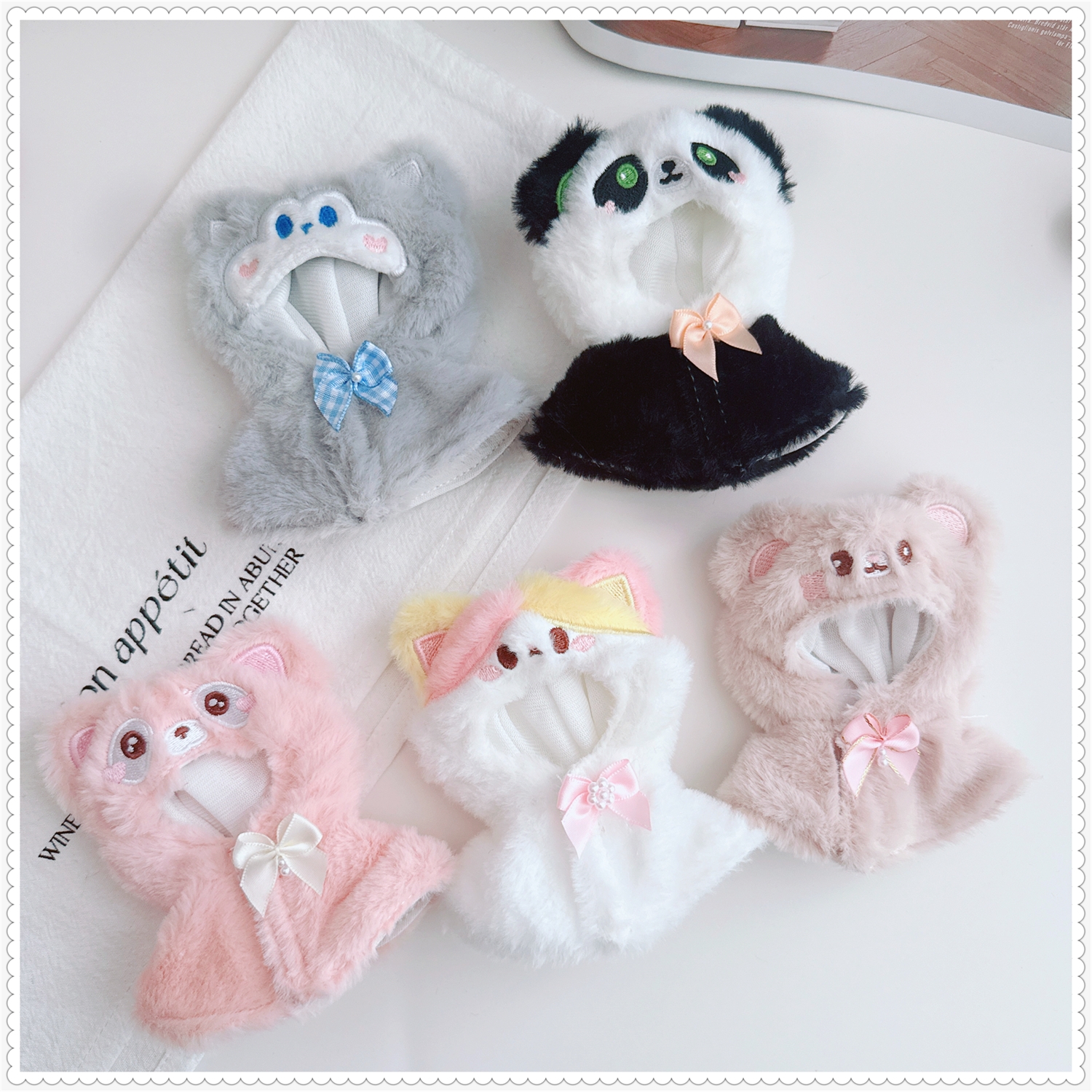 labubu娃衣雪莉玫长腿斗篷披肩