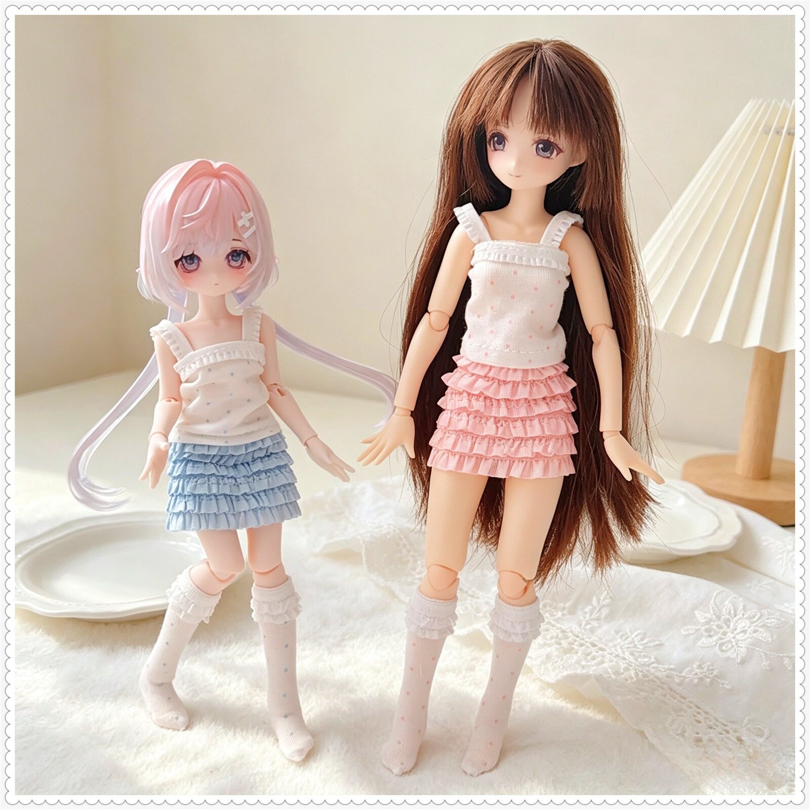 【azone光魇双生ob24/22】点点袜子吊带衫娃衣甜美短裙图片