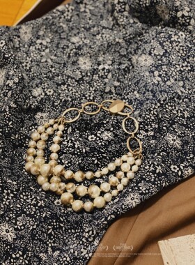HUI YI STUDIO 宫廷画家 多层 珍珠 金属 重工中古小众 项链 手链