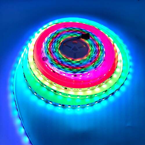 led灯带12V 24V 5050幻彩60灯 四线断电续传IC16703流水跑马变光