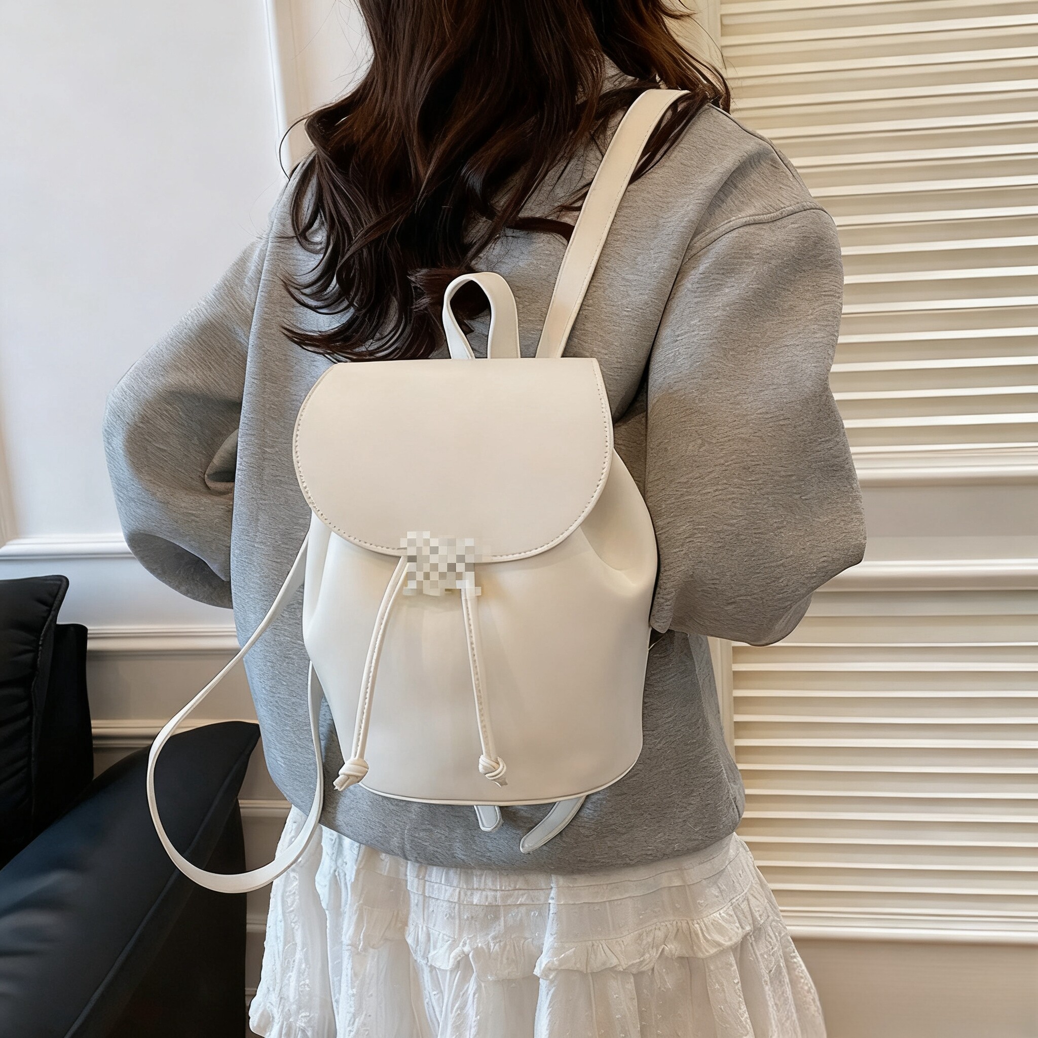 2025新款老花双肩包女款百搭休闲大容量背包学生潮流包