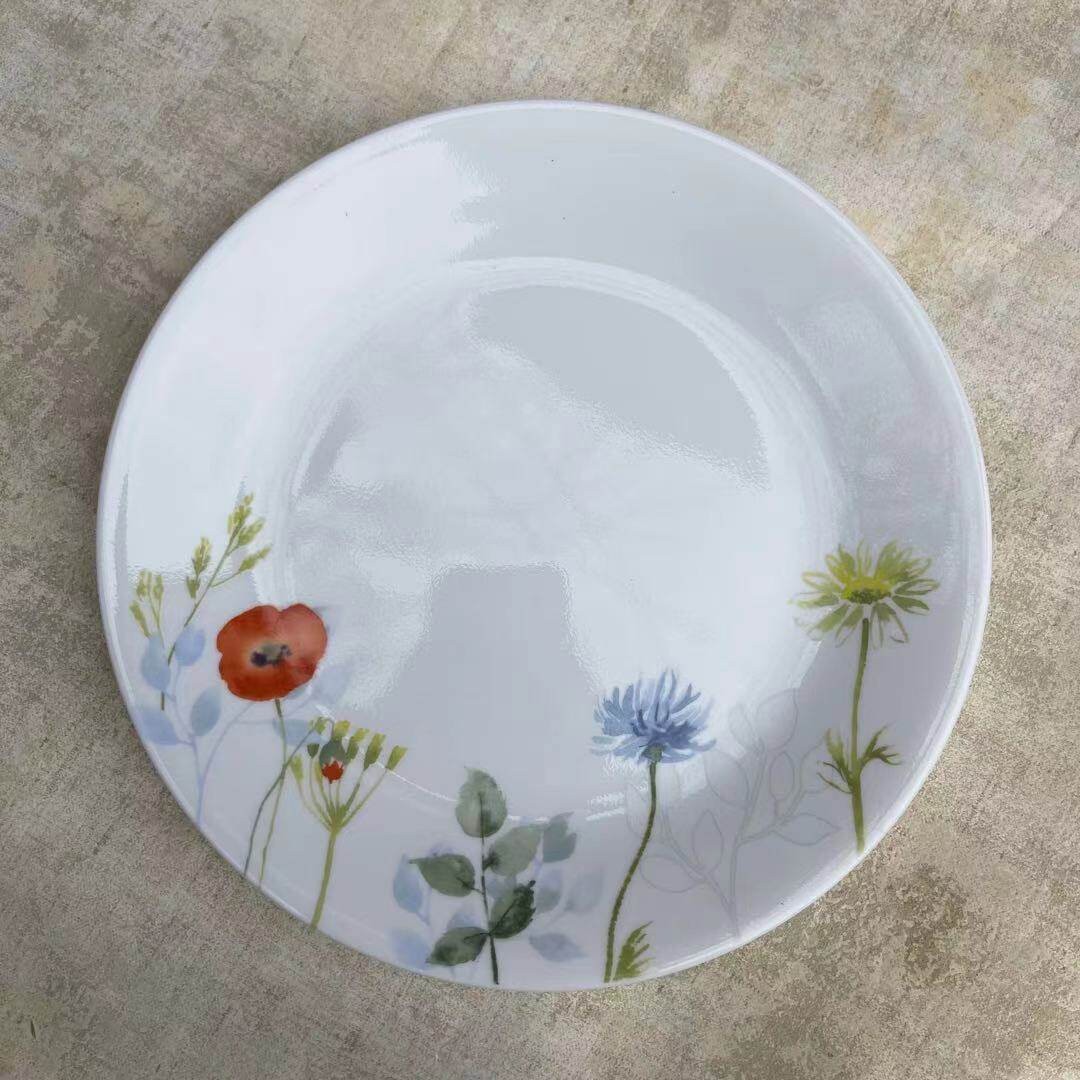 美国康宁餐具耐热玻璃8寸圆平盘