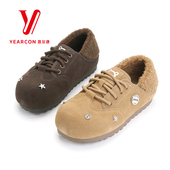 2025新款 加绒保暖棉鞋 冬季 勃肯鞋 休闲百搭雪地靴 女款 意尔康女鞋