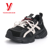 2025新款 冬季 老爹鞋 意尔康女鞋 厚底加绒加厚休闲保暖透气运动鞋