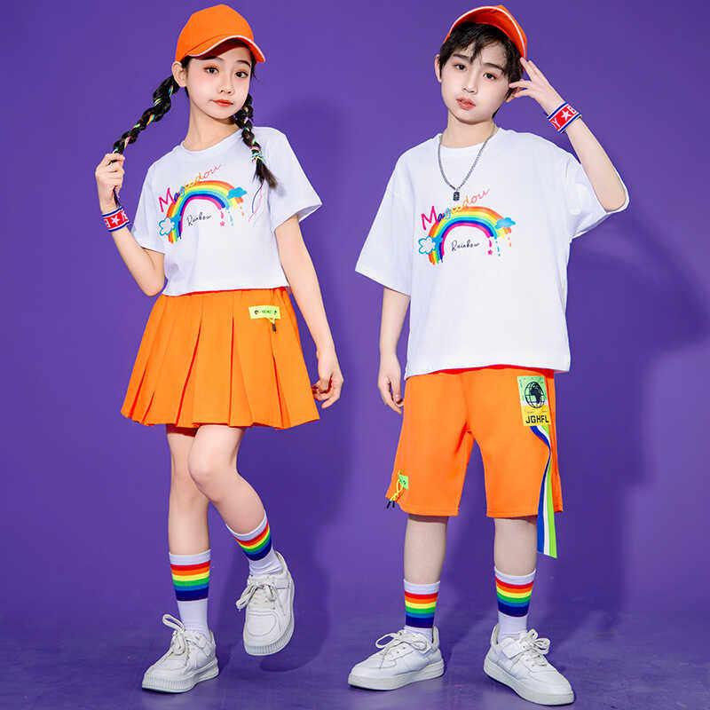 六一儿童演出服糖果色幼儿园班服团体舞蹈服小学生啦啦队表演服装