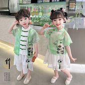 幼儿园表演服套装 中国风男童演出服女童古风唐装 新款 儿童汉服春装