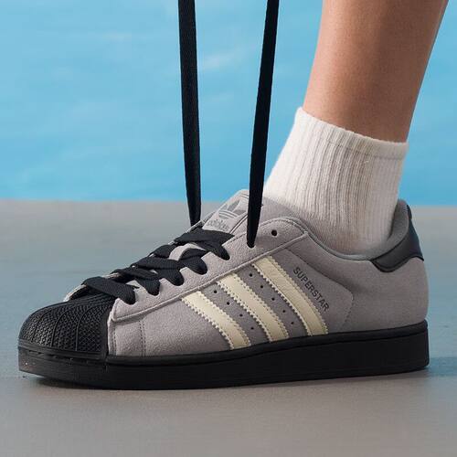 adidas阿迪达斯三叶草休闲鞋SUPERSTAR II情侣款贝壳头板鞋JQ3222