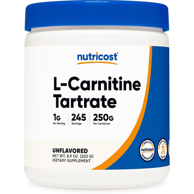 现货美国nutricost 左旋肉碱粉剂 酒石酸盐L-Carnitine Tartrate