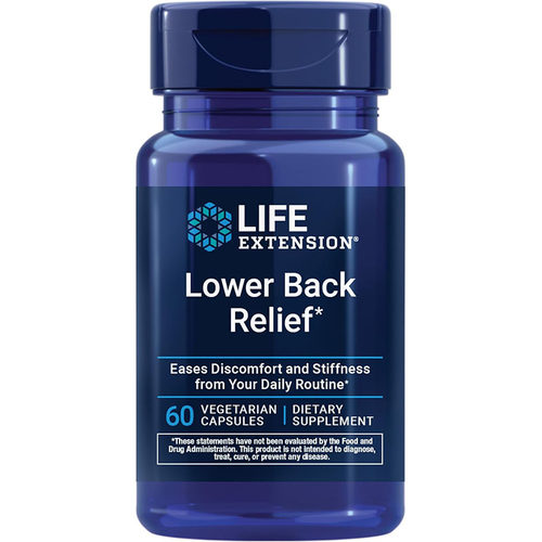 现货美国Life extension Lower Back Relief腰椎养护舒缓胶囊60粒