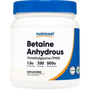 美国直邮Nutricost Betaine Anhydrous无水甜菜碱粉 500g
