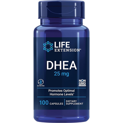 现货DHEA青春素25mg100粒胶囊试管卵巢备孕助孕LifeExtension美国