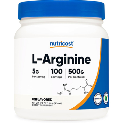 美国直邮nutricost L-Arginine PowderL-精氨酸粉剂 原味 500 克