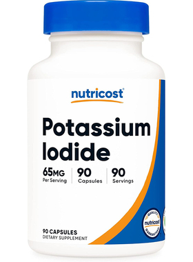 美国直邮Nutricost Potassium Iodide 碘化钾 65毫克90粒胶囊