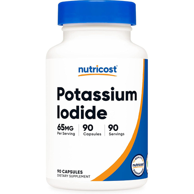 美国直邮Nutricost Potassium Iodide 碘化钾 65毫克90粒胶囊