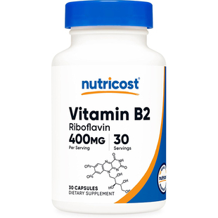 现货美国Nutricost Vitamin B2维生素 B2核黄素 400毫克 30粒胶囊