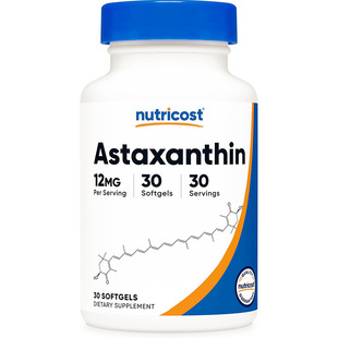 美国原装Nutricost Astaxanthin天然虾青素12毫克30粒胶囊
