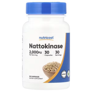 现货美国Nutricost 纳豆激酶胶囊2000FU Nattokinase 30粒