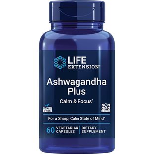 现货Life Extension Ashwagandha Plus南非醉茄提取物 醉笳素胶囊