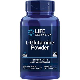 现货美国Life Extension L-Glutamine Powder 左旋谷氨酰胺粉100g