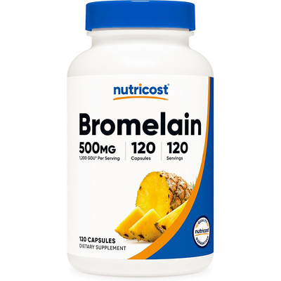 美国直邮 Nutricost Bromelain菠萝蛋白酶500mg胶囊120粒消化免疫