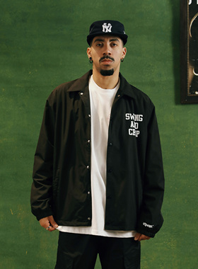 COZMINE 矿客兄弟 SWING AND CHOP 黑色翻领外套夹克教练服