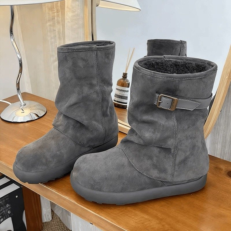 【增高9/12cm】2025小个子冬季加绒保暖雪地靴女松糕中筒短靴棉靴,女鞋,时尚雪地靴,淘宝优惠券,粉丝福利购,淘宝优惠卷