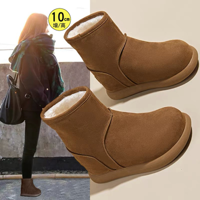 厚底内增高10cm加绒保暖雪地靴子女2025新款爆款短靴超好看大棉鞋