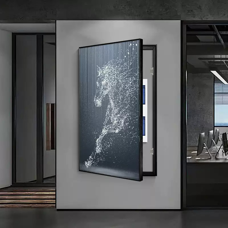 马到成功电表箱装饰画竖版空气开关电闸盒挂画网络玄关壁画好寓意