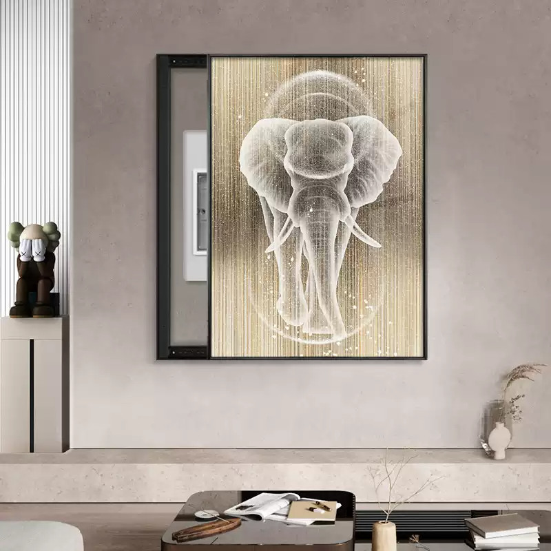 配电箱消防栓装饰画轻奢大象挂画简约遮挡总开关电表箱闸盒墙壁画