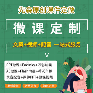 微课制作参赛课件ppt制作万彩微课视频设计制作代做公开课精品课